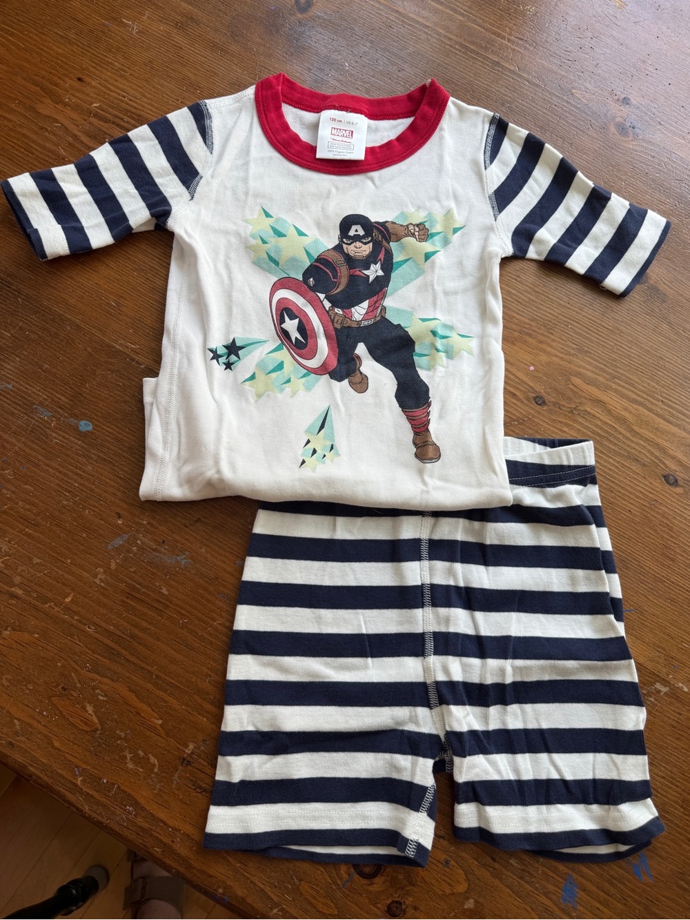 Hanna Andersson Captain America Stripe Pajama Set